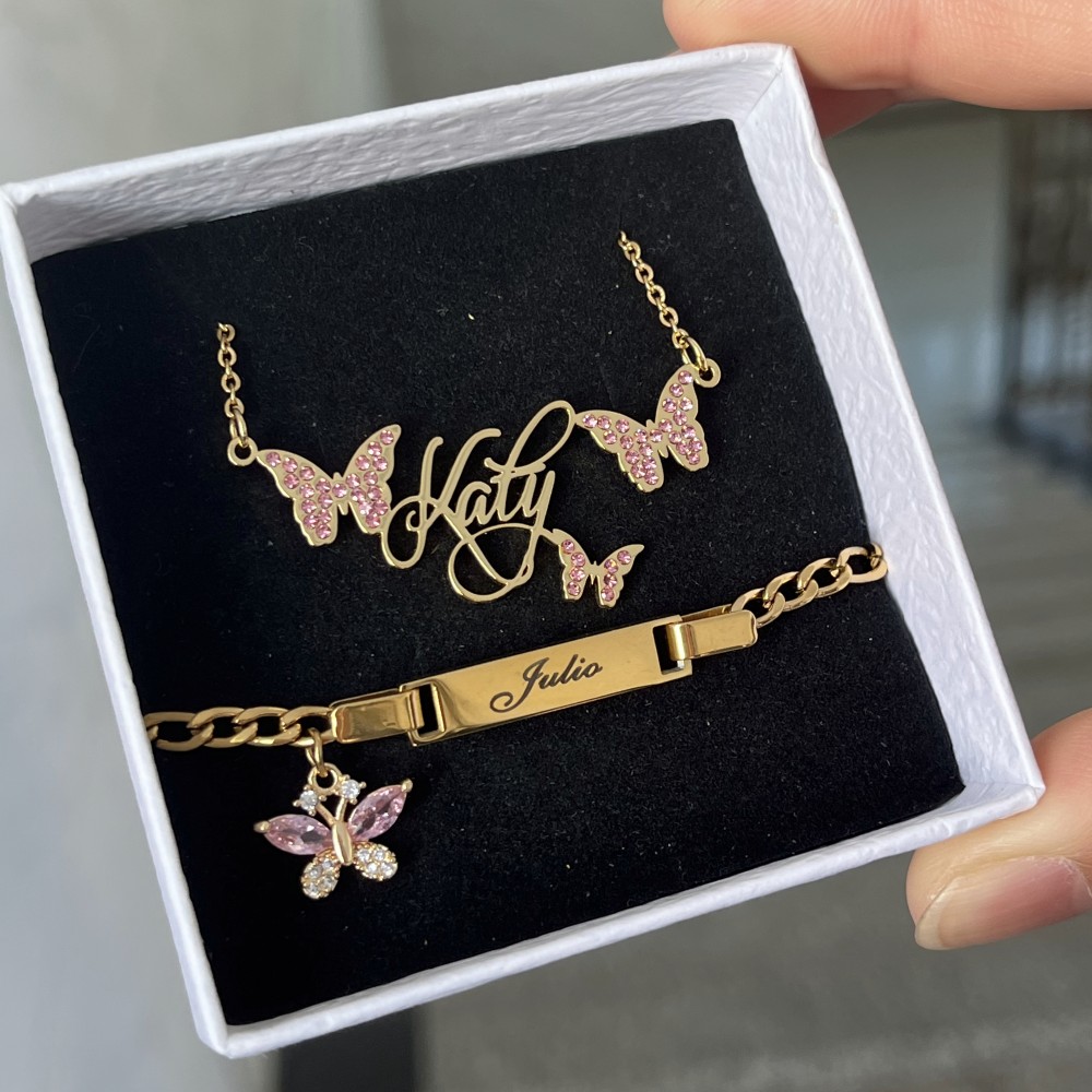 Making Custom Jewelry - DUOYING-Custom Name Nameplate Necklace, gravado ID