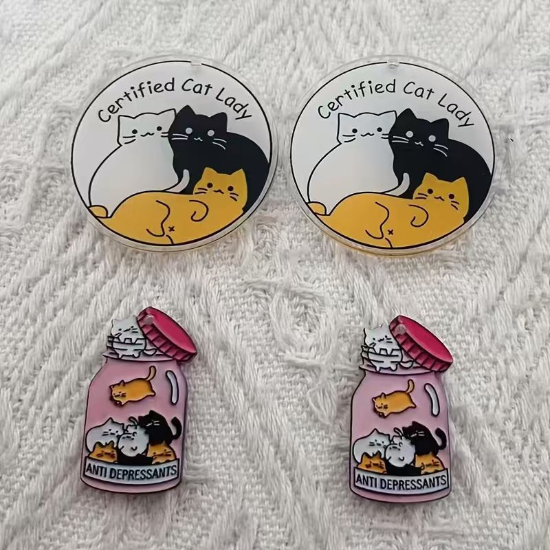 Jewelry Making Party - Pingente de gato fofo em acrílico,