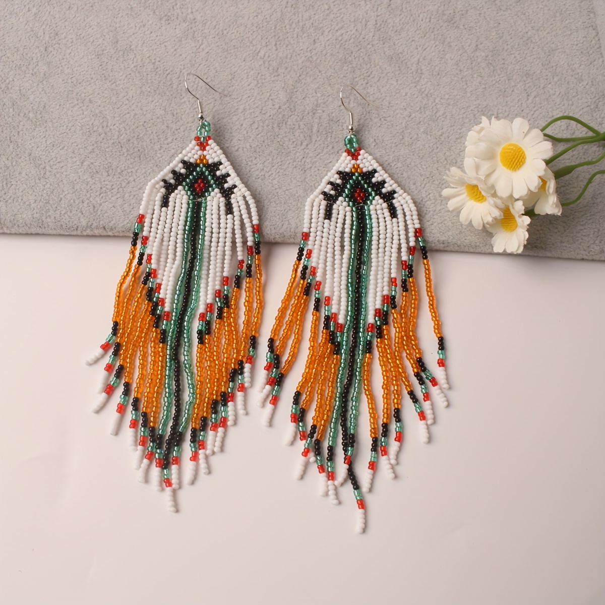 Crystal Bead Mix - Brincos boêmios para mulheres, contas de