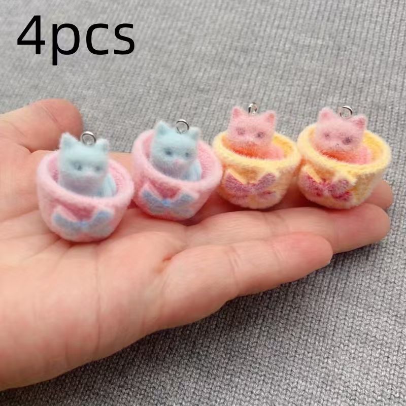 4 peças de pingente de gato em - Jewelry Making Party avaliação e preço