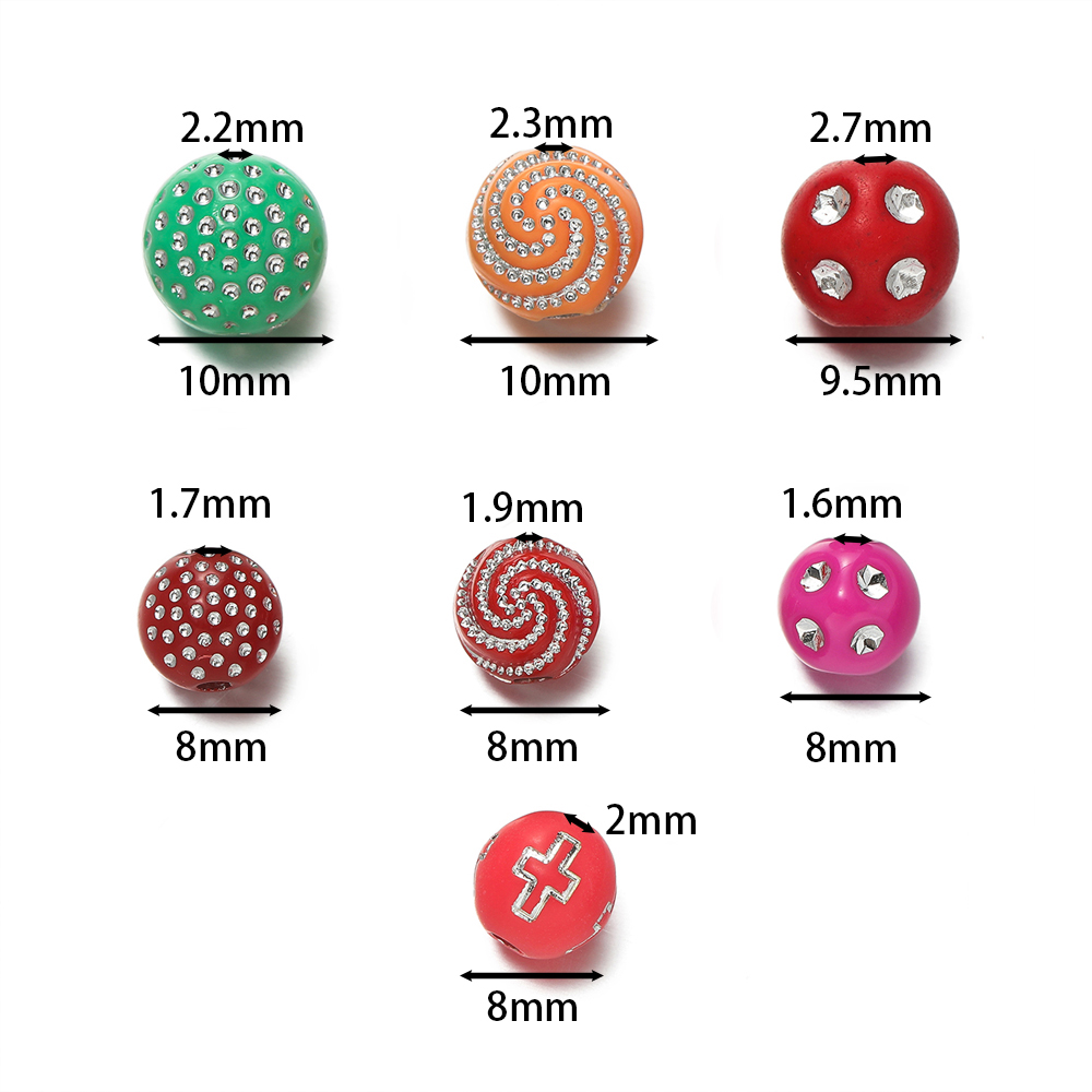 50/100 pçs 8/10mm redondo mist - Crystal Bead Mix avaliação e preço