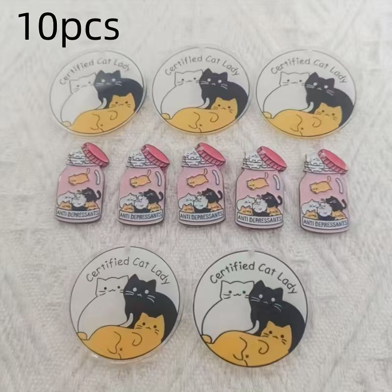 Pingente de gato fofo em acríl - Jewelry Making Party avaliação e preço