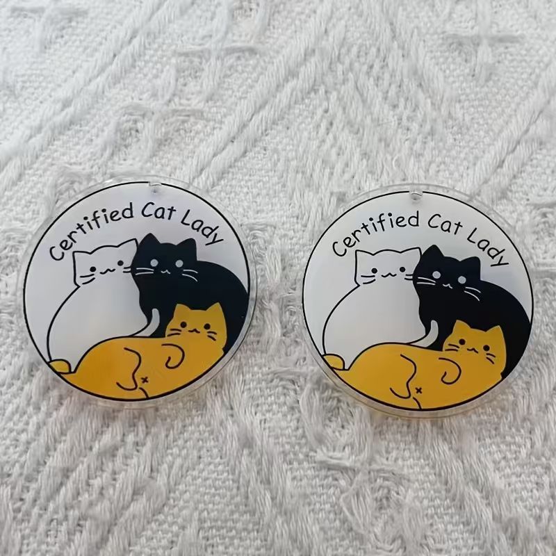 Pingente de gato fofo em acríl - Jewelry Making Party avaliação e preço