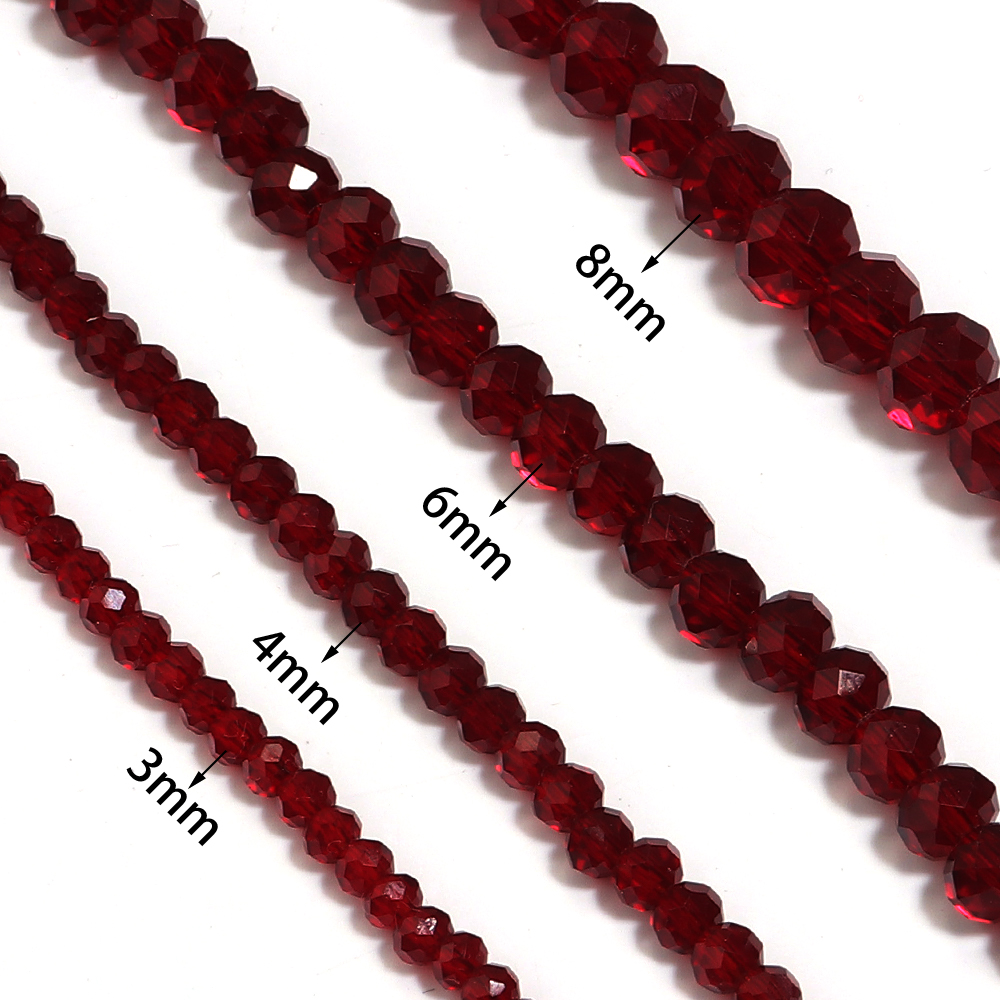1 fio/lote romã vermelho facet - Crystal Bead Mix avaliação e preço