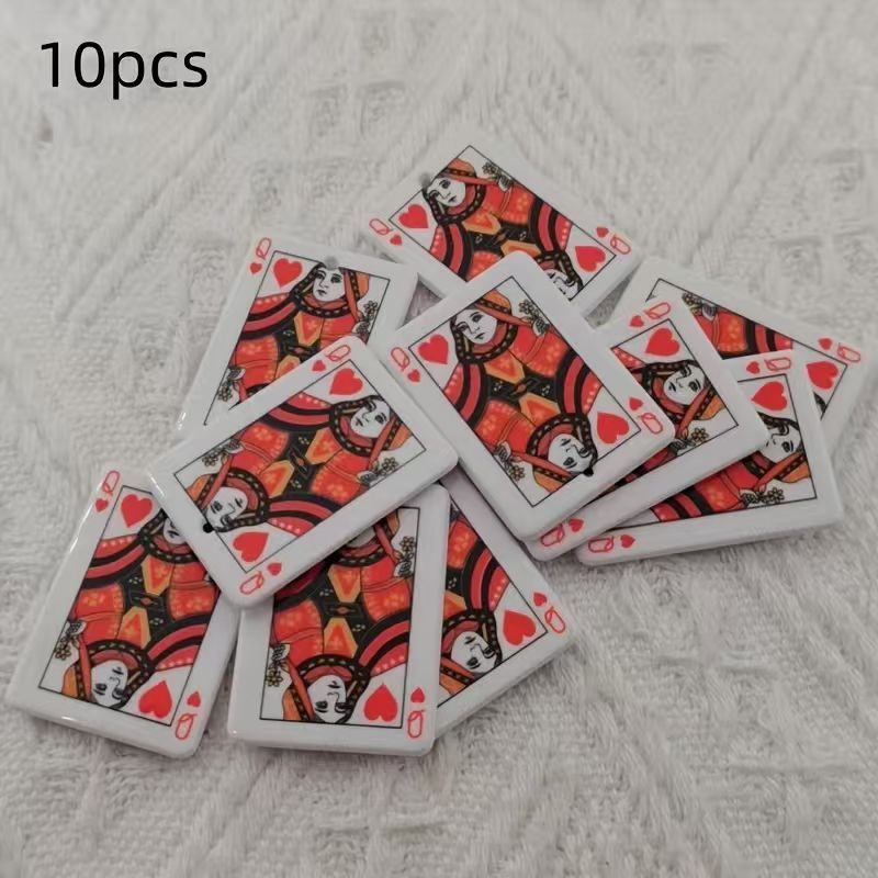 10 peças de pingente de pôquer - Jewelry Making Party avaliação e preço